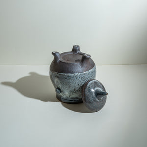 Speckled Blue Lidded Pot