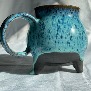 Aqua Footed Mug