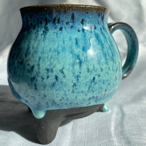 Aqua Footed Mug