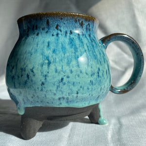 Aqua Footed Mug