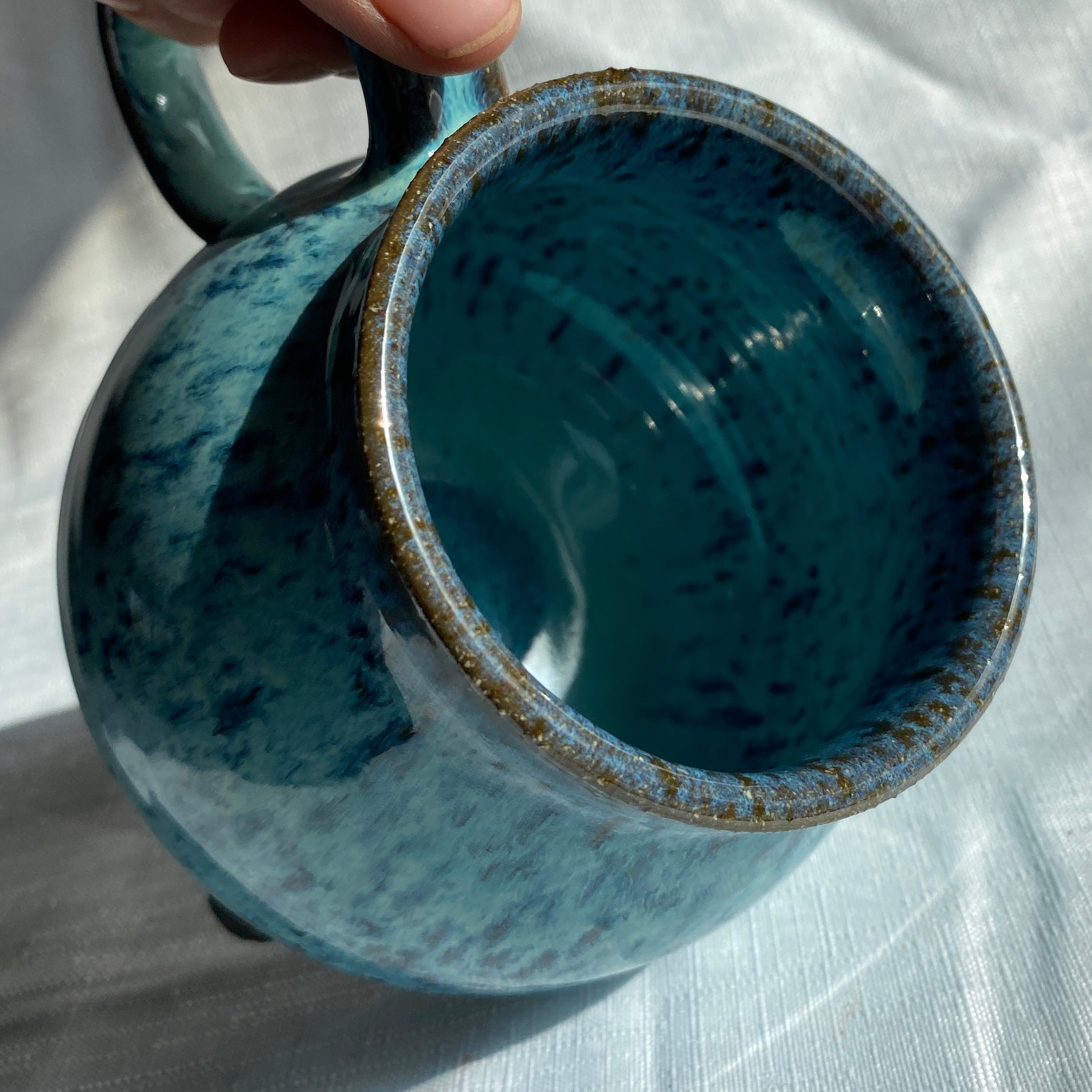 Aqua Footed Mug