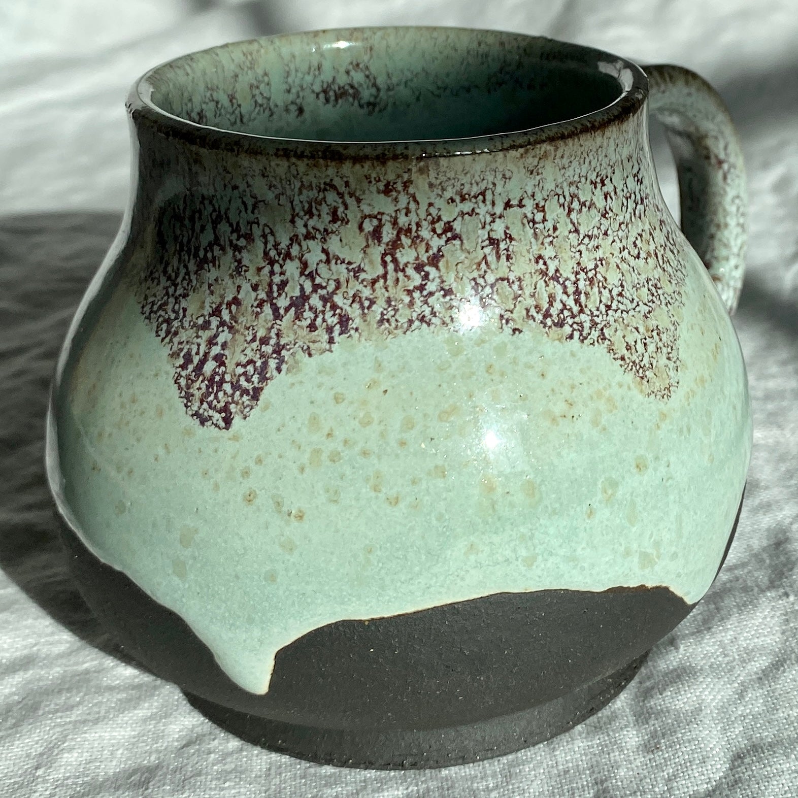 Red speckle mug