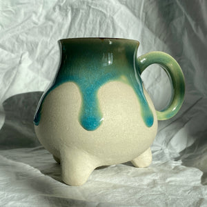 Aqua Footed Mug