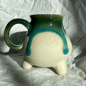 Aqua Footed Mug