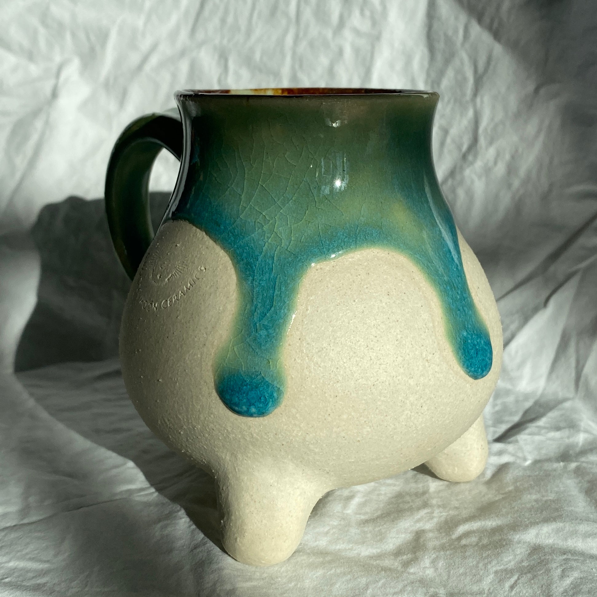 Aqua Footed Mug