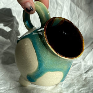 Aqua Footed Mug