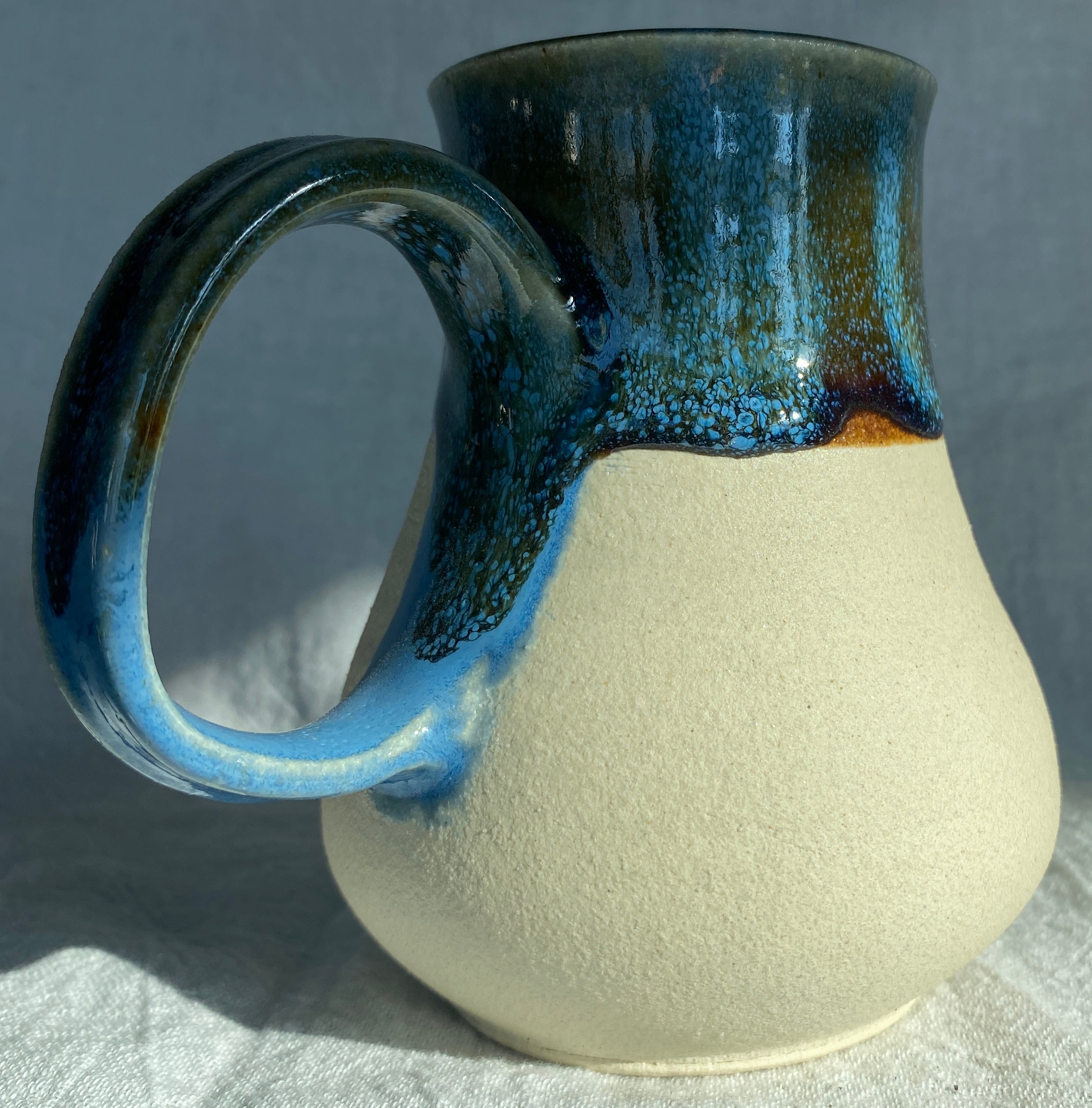 Blue Teardrop Mug