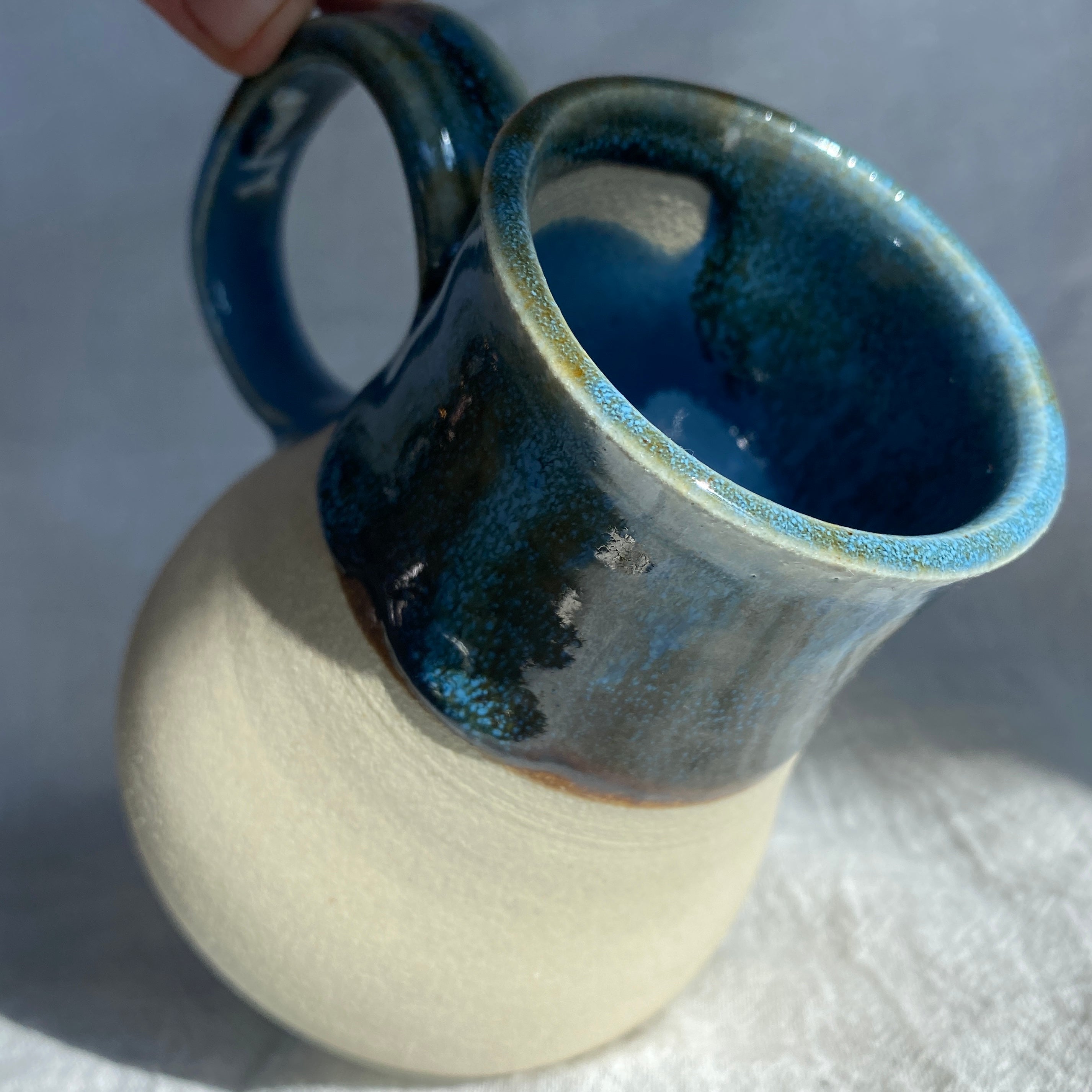 Blue Teardrop Mug